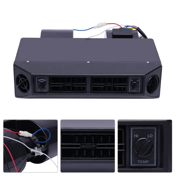Underdash AC Cool Verdampfer, 12V 30W 390CFM Klimaanlage Verdampfer Kit mit Schlauchanschlüssen für Oldtimer