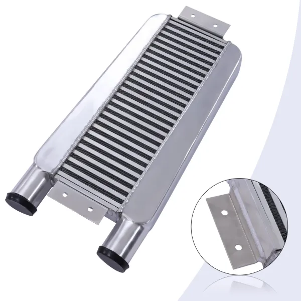 Universal Aluminum Intercooler 24"X11"X3" Overall, 2.5" O.D In/Out One side