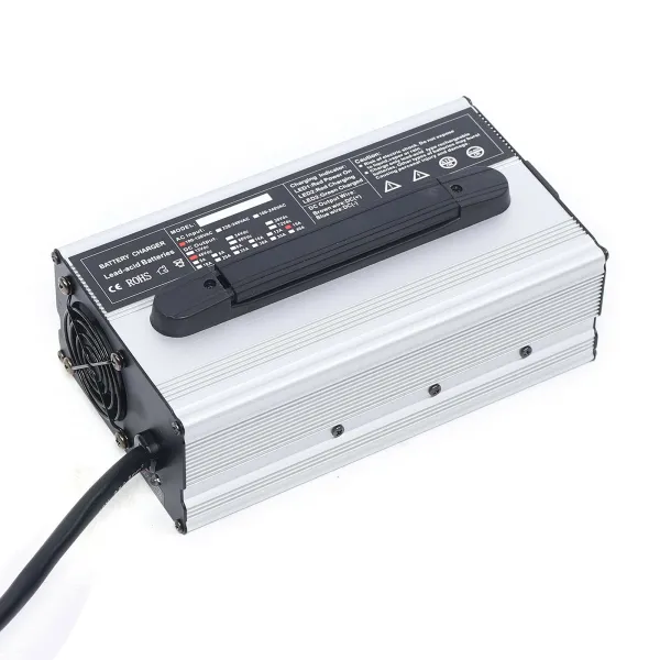 48V 15A Golf Cart Battery Charger with 3 Pin Round Plug Compatible with Club Car Golf Carts