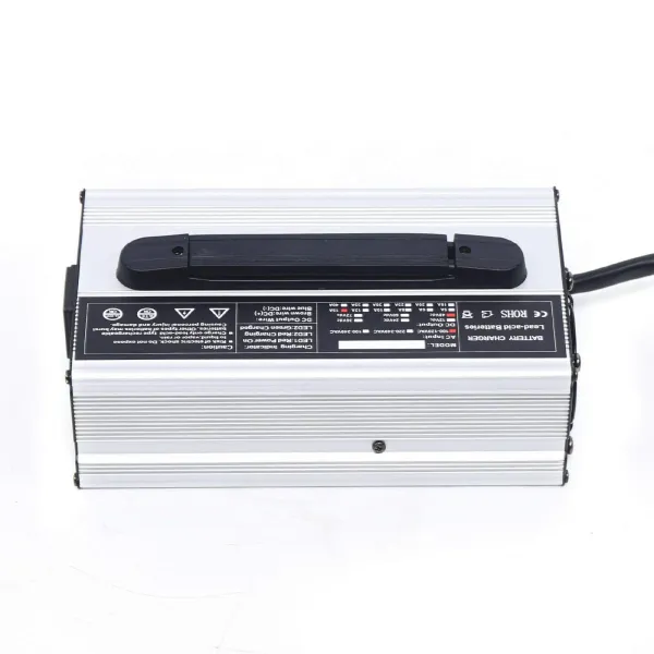 48V 15A Golf Cart Battery Charger with 3 Pin Round Plug Compatible with Club Car Golf Carts