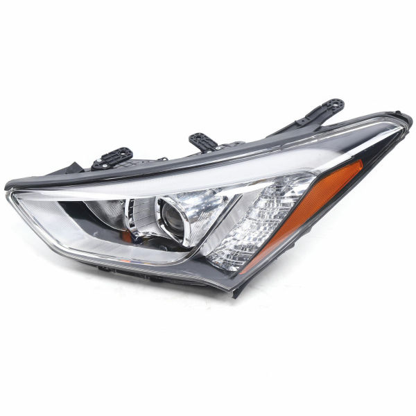 Left Driver Side Halogen Headlights Lens Headlamps for 2013-2016 Hyundai Santa Fe 13 14 15 16
