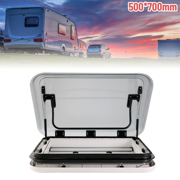 RV Caravan Motorhome LED Skylight Roof Window Hatch Roof Top Vent with LED light