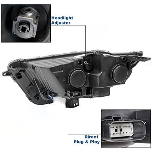 For 2015-2018 Ford Edge SE SEL Halogen Projector Right Headlight Assembly Replacement Black Housing Clear Lens (USA STOCK) For 2015-2018 Ford Edge SE SEL Halogen Projector Right Headlight Assembly Replacement Black Housing Clear Lens (USA STOCK)