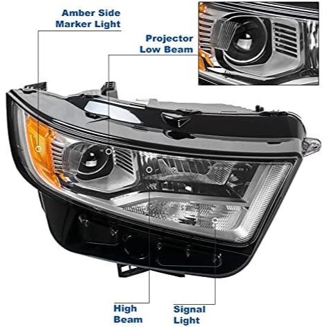 For 2015-2018 Ford Edge SE SEL Halogen Projector Right Headlight Assembly Replacement Black Housing Clear Lens (USA STOCK) For 2015-2018 Ford Edge SE SEL Halogen Projector Right Headlight Assembly Replacement Black Housing Clear Lens (USA STOCK)