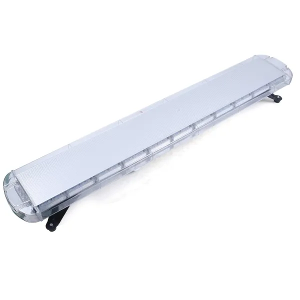 96 LED 51" Light Bar Emergency Beacon Warn 21 Flashing Modes Strobe Amber/White