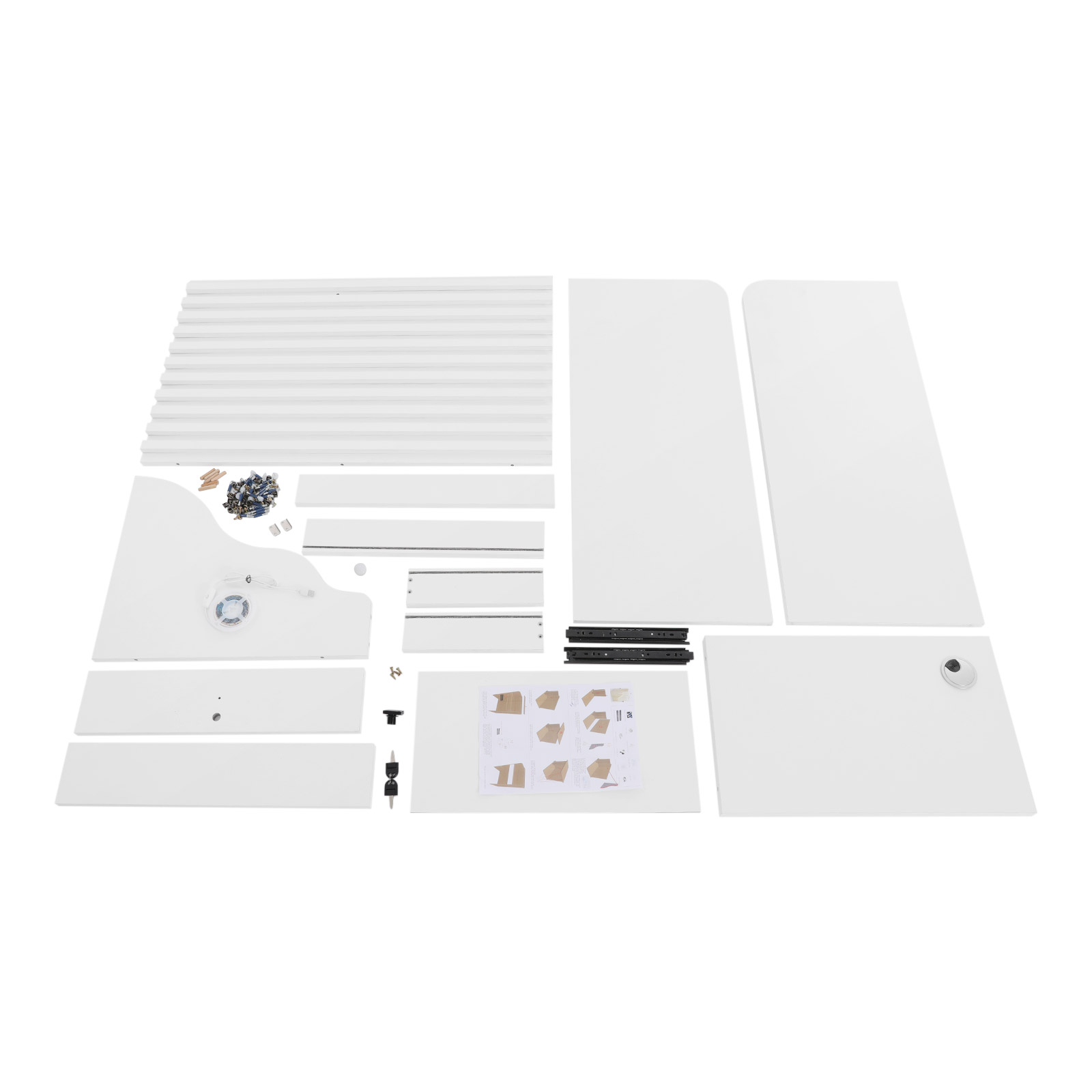 Modern Reception Desk, Reception Desk for Checkout, Reception Counter With a Lockable Drawer