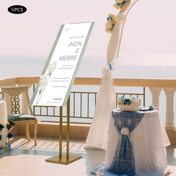 5-Piece Poster Frame Floor Standing Poster Display Frame Sign Stand Adjustable 5-Piece Poster Frame Floor Standing Poster Display Frame Sign Stand Adjustable