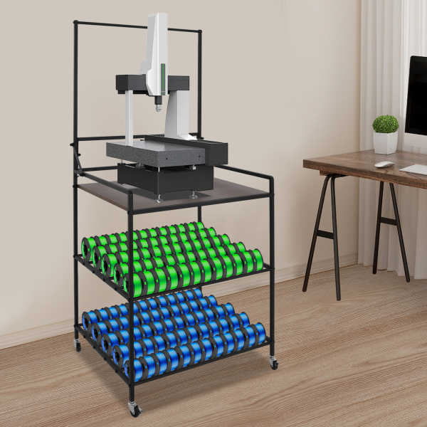 3D Printer Rack, Rolling 3D Printing Stand, Filament Spools Holder Racks Cart with Wheels