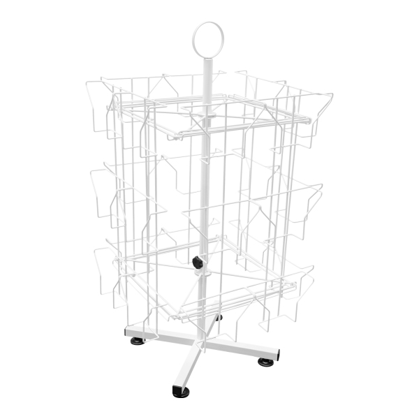 24 Pocket Greeting Card Display Stand, Fits 5 x 7 Rotating Countertop Card Display Rack