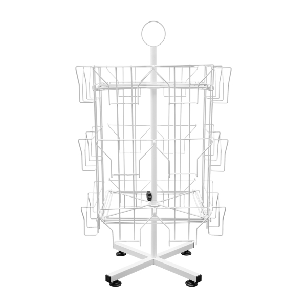 24 Pocket Greeting Card Display Stand, Fits 5 x 7 Rotating Countertop Card Display Rack