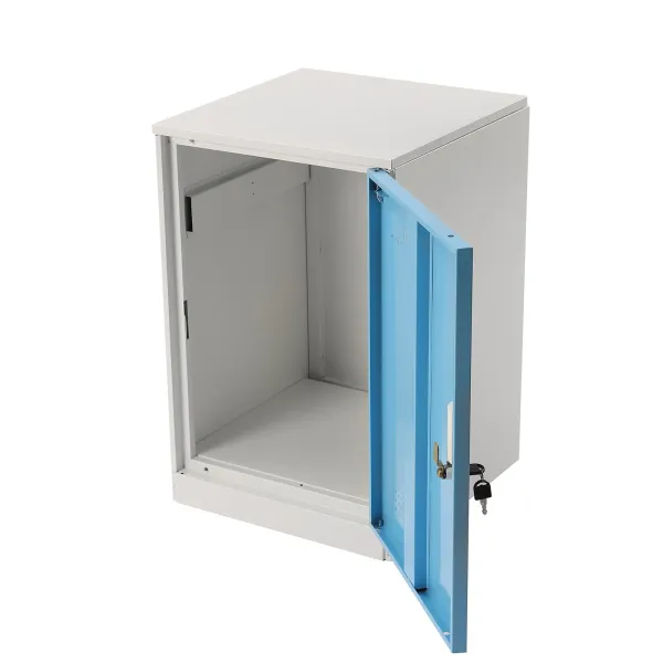 Kids Metal Storage Locker - for Home & School - with Key & Hanging Rods (24in 1 Door, Blue)