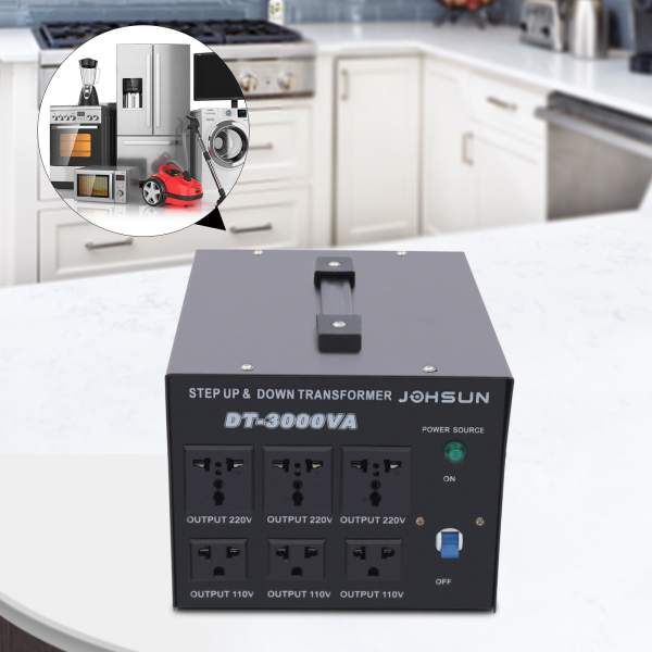 Plug Top Transformer 3000W Voltage Converter Heavy Duty Voltage Transformer Step-up/Down ...
