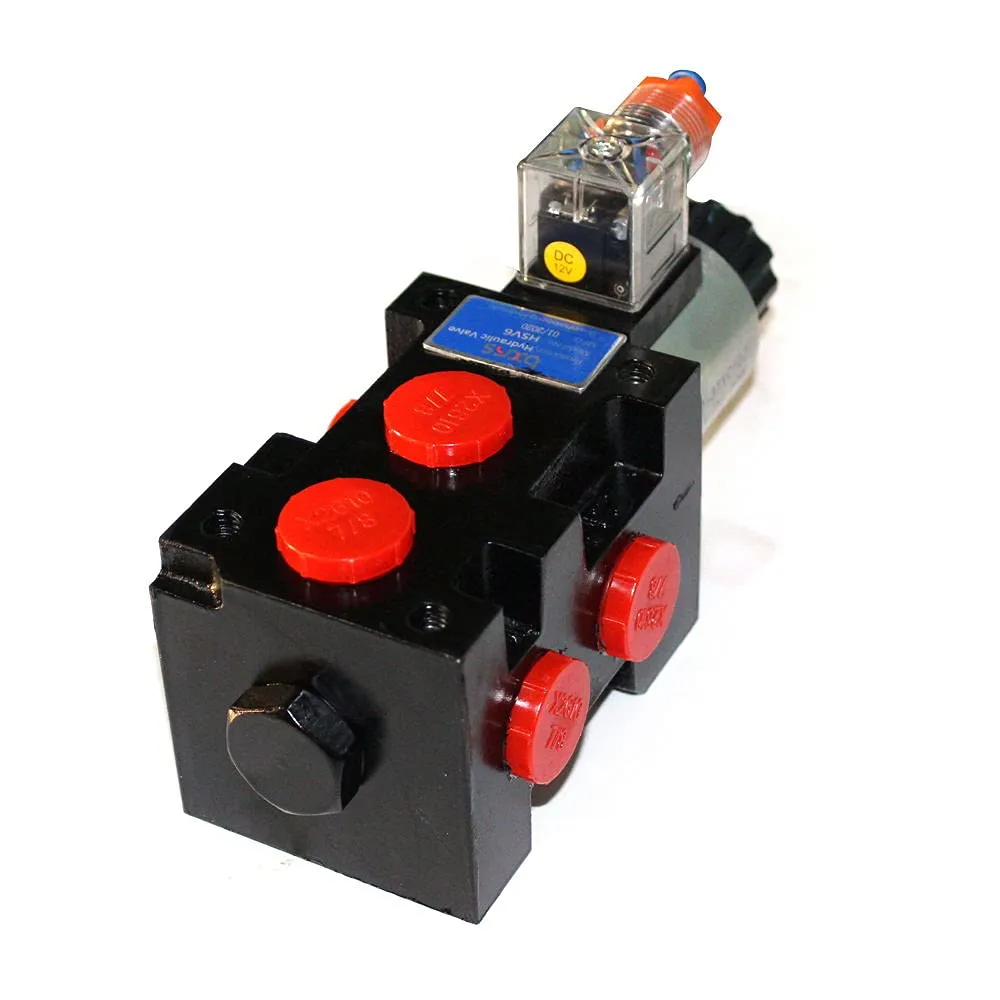 13GPM Hydraulic Solenoid Selector Diverter Valve HSV6-C DC12V 1-Spool 25MPa 50LPM