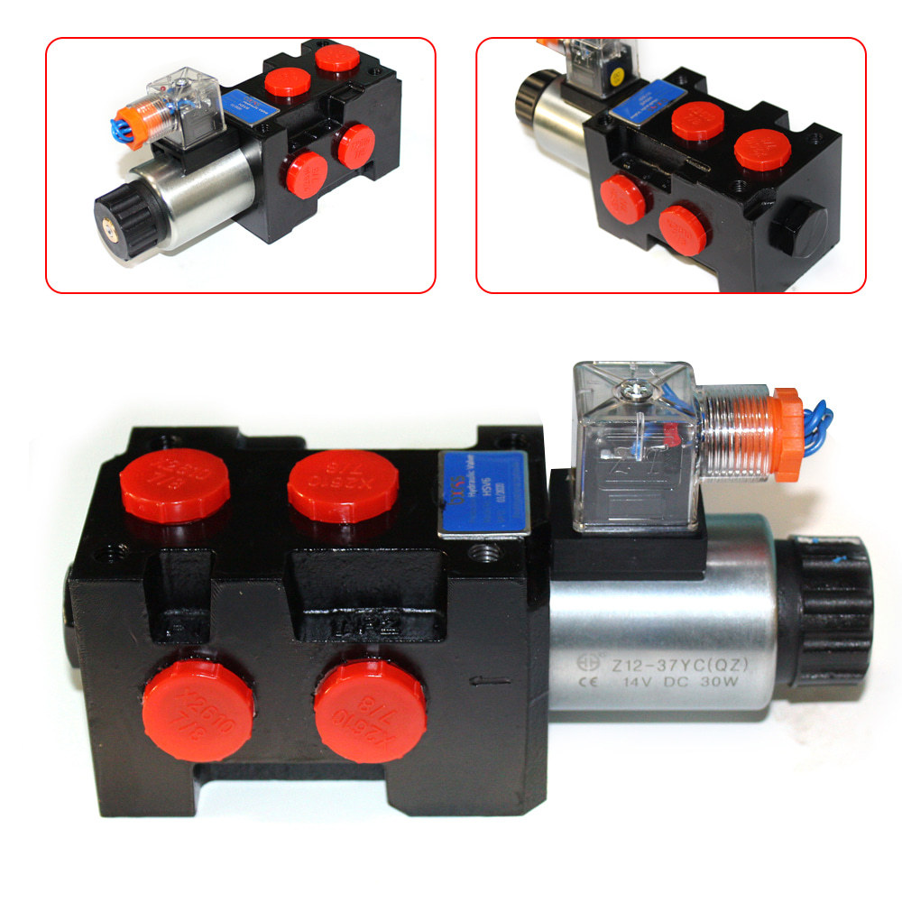 13GPM Hydraulic Solenoid Selector Diverter Valve HSV6-C DC12V 1-Spool 25MPa 50LPM