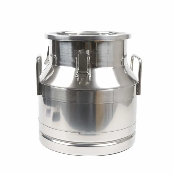 CNCEST 12 Liter 3.16 Gallon Stainless Steel Milk Can Wine Pail Bucket Tote Jug Milk Transport Can with Thick Handle for Storing Wet Food