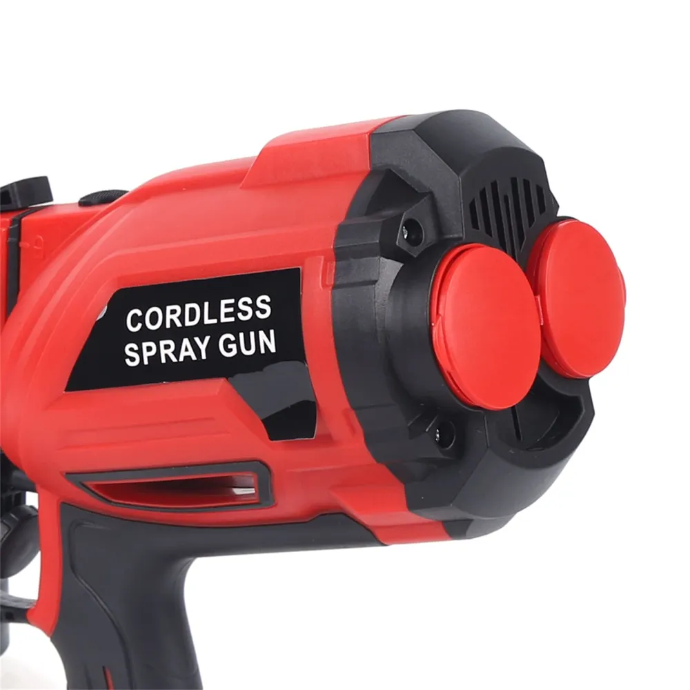 Cordless Paint Sprayer Gun With 2 * 2000mAh Batteries, 600W Handheld HVLP Paint Sprayer For Home Interior And Exterior,3 Patterns Electric Paint Sprayer For Fencing And Decking