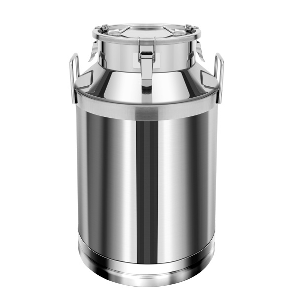 Stainless Steel Milk Can For Sale Wine Pail Bucket Tote Jug For Heavy Restaurant Use For Edible Oil Milk Honey Flour Grains 14.76*24.6inch