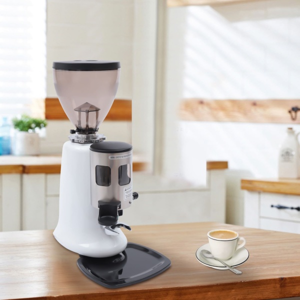 Commercial 350W Coffee Grinder Burr Mill - Round Hopper Aluminum Body Coffee Bean Milling Machine Commercial 350W Coffee Grinder Burr Mill - Round Hopper Aluminum Body Coffee Bean Milling Machine