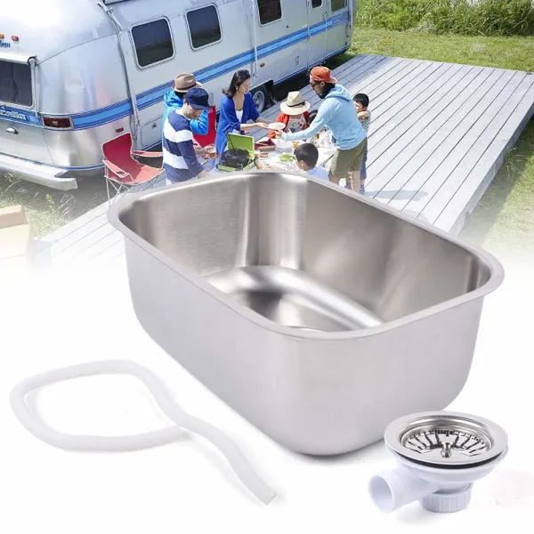 RV Caravan Camper Boat Stainless Steel 304Hand Wash Basin Kitchen Sink