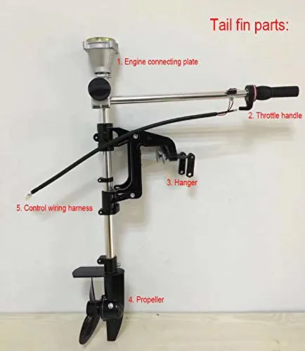2 Stroke Outboard Motor Boat Engine Propeller W/Water Air Cooling System