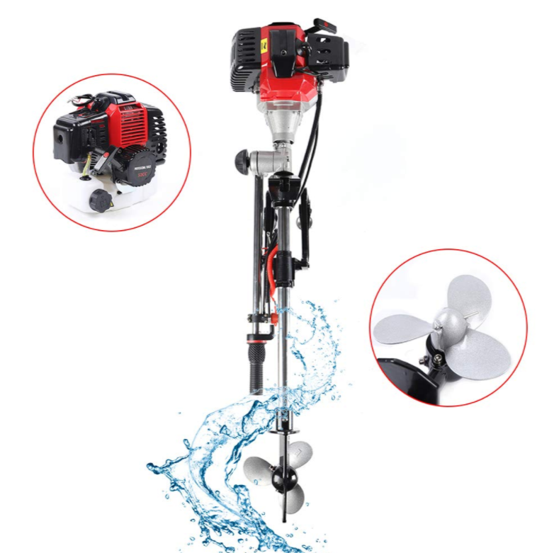 2 Stroke Outboard Motor Boat Engine Propeller W/Water Air Cooling System