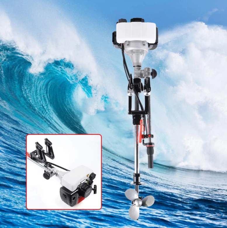 2 Stroke Outboard Motor Boat Engine Propeller W/Water Air Cooling System
