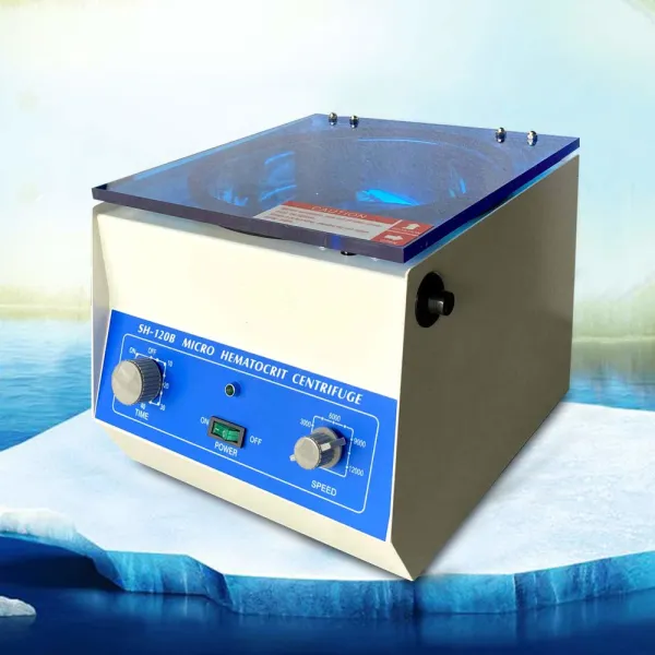 Digital Bench-top Centrifuge 24 Glass Capillary Capacity Centrifuge Machine with Timer and Speed Control for Lab Practice 110V