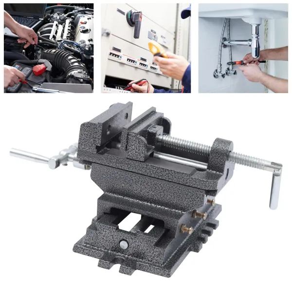4-Inch Drill Press X-Y Compound Vise 2 Way Heavy Duty Cross Slide Vise Clamp Machine 4-Inch Drill Press X-Y Compound Vise 2 Way Heavy Duty Cross Slide Vise Clamp Machine