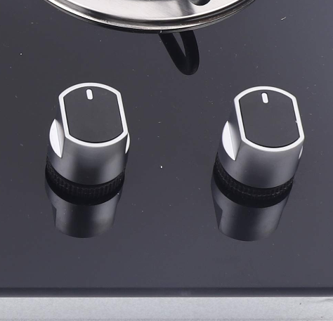 Boat Caravan Gas Cooktop-2 Burner LPG Gas Stove Tempered Glass Adjustable Fire (Black)