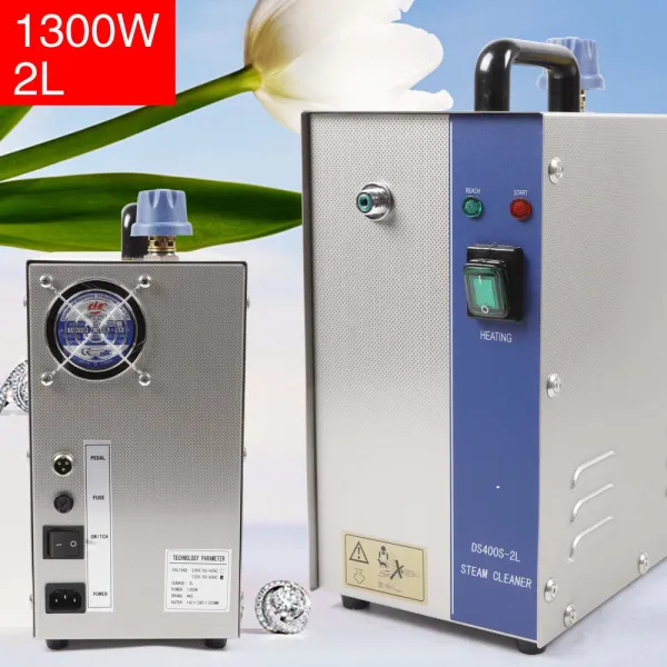 2L 1300W Jewelry Steam Cleaner Gold and Silver Jewelry Steam Cleaning Machine,Outlet Temperature: 135 ° C