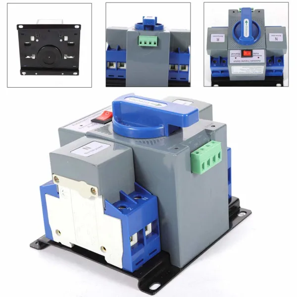 Hot Automatic Transfer Switch 2P 63A 110V Dual Power 50HZ/60HZ Changeover Switch