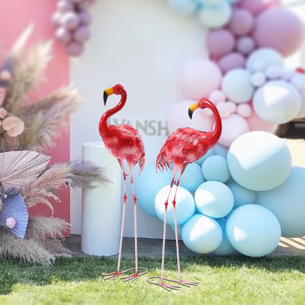 Flamingo Garden Statue, Outdoor Statues, Pink Flamingo Sculpture, Patio, Lawn, Backyard Decorations, Decor for Outside