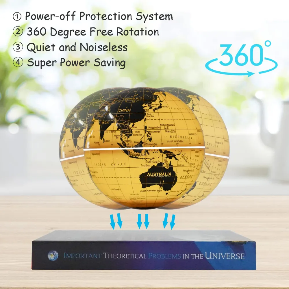 Gravity Rotation Display Magnetic Levitation Floating Globe Anti Gravity Rotating World Map