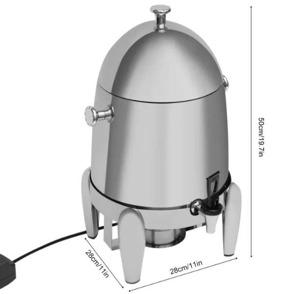 Hot and cold beverage dispenser, 3.2-GALLONS 12L Stainless Steel Coffee Chafer Urn Electric for Coffee and Juice