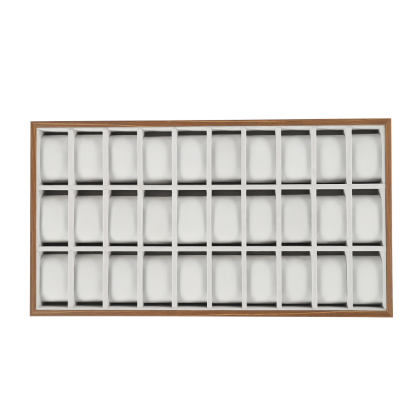 Watch Box Watches Display Case Wooden Watches Display Box Jewelry Watch Storage Organizer (30 Slot)