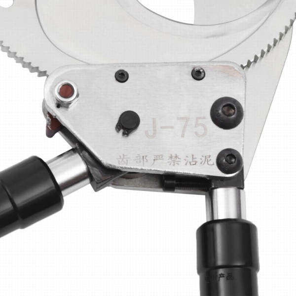 Ratchet Cable Cutter Ratcheting Cutter Heavy Duty Wire Cutter Tool Cut up to Φ75mm for Copper Aluminum Core Armored Cable (J75)