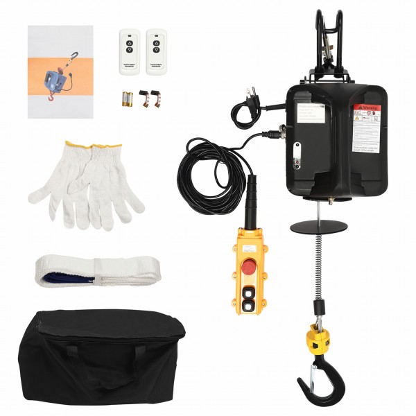 1,100 lbs Electric Hoist Pro, Electric Winch 110v, with 2 Wireless Remote Control, Cable Remote Control, Vertically & Horizontally