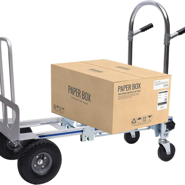 3-in-1 Industrial Aluminum Folding Hand Truck Durable Hand Dolly Heavy Duty with Universal Wheels Multi Purpose