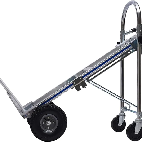 3-in-1 Industrial Aluminum Folding Hand Truck Durable Hand Dolly Heavy Duty with Universal Wheels Multi Purpose