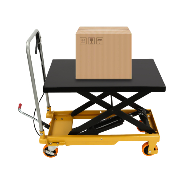 500 Lbs Hydraulic Scissor Lift Table, Single Scissor Hydraulic Lift Table, Hydraulic Lift with Locking Wheels for Material Handling and Transportation - Black 500 Lbs Hydraulic Scissor Lift Table, Single Scissor Hydraulic Lift Table, Hydraulic Lift with Locking Wheels for Material Handling and Transportation - Black