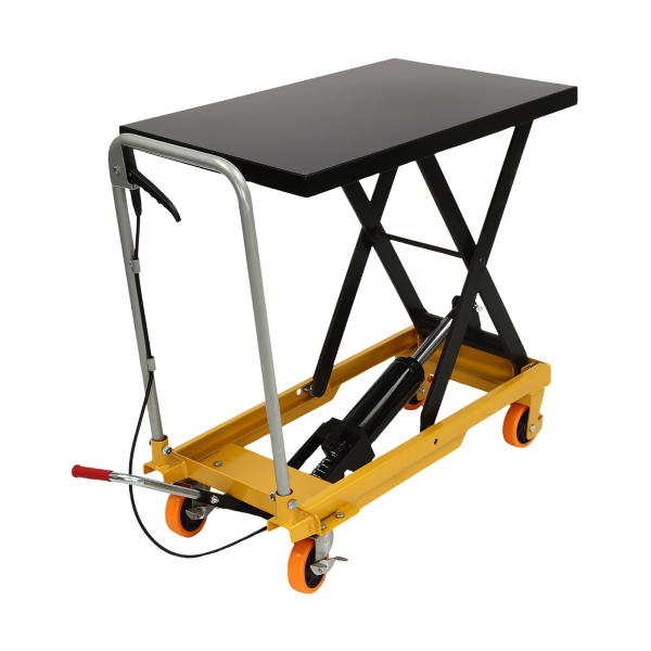 500 Lbs Hydraulic Scissor Lift Table, Single Scissor Hydraulic Lift Table, Hydraulic Lift with Locking Wheels for Material Handling and Transportation - Black 500 Lbs Hydraulic Scissor Lift Table, Single Scissor Hydraulic Lift Table, Hydraulic Lift with Locking Wheels for Material Handling and Transportation - Black