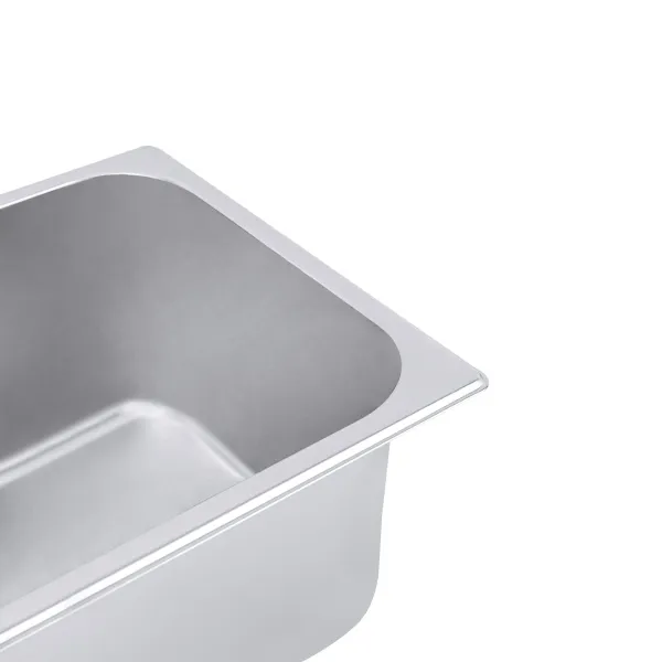 4 Packs Stainless Steam Hotel Pan,1/2 Size x 6" Deep, 22 Gauge/0.7mm Thick Stainless Steel Hotel Pan with Lid (1/2 Size x 6" Deep)