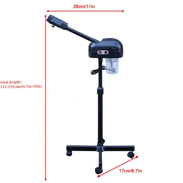 Professional Facial Steamer with Hot Mist Function Multifunctional Facial Steamer with 360 Rotating Nozzle and Adjustable Height Mag Lamp Professional Facial Steamer with Hot Mist Function Multifunctional Facial Steamer with 360 Rotating Nozzle and Adjustable Height Mag Lamp