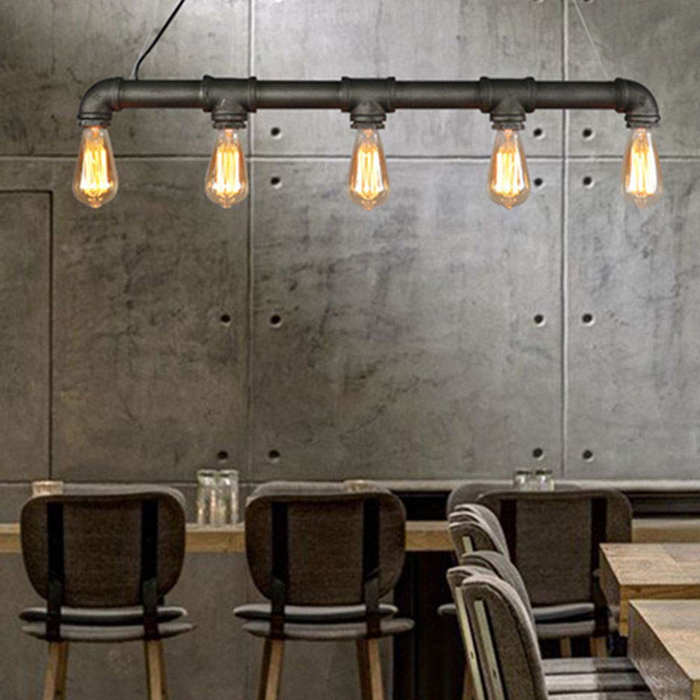 Vintage Retro Industrial Water Pipe Ceiling Light Pendant Lamp