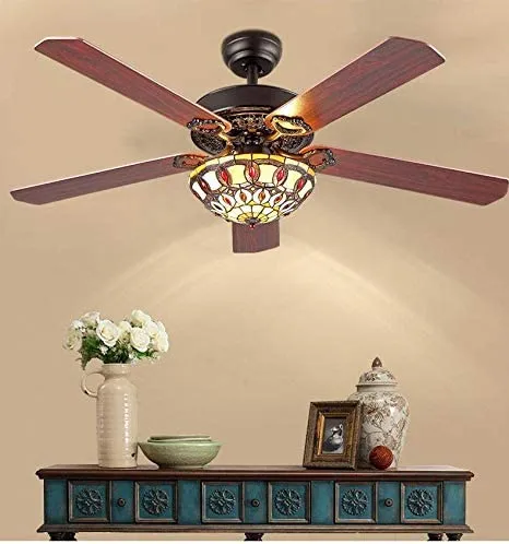 Vintage style ceiling fans with lights discount