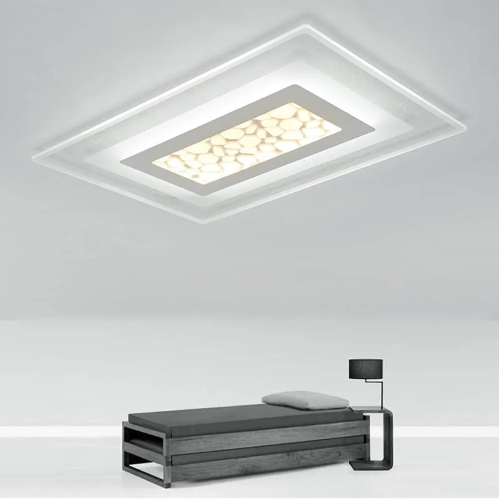 Creative Modern Flush Mount Ceiling Light Rectangular Soft Light LED, image size:1000x1000