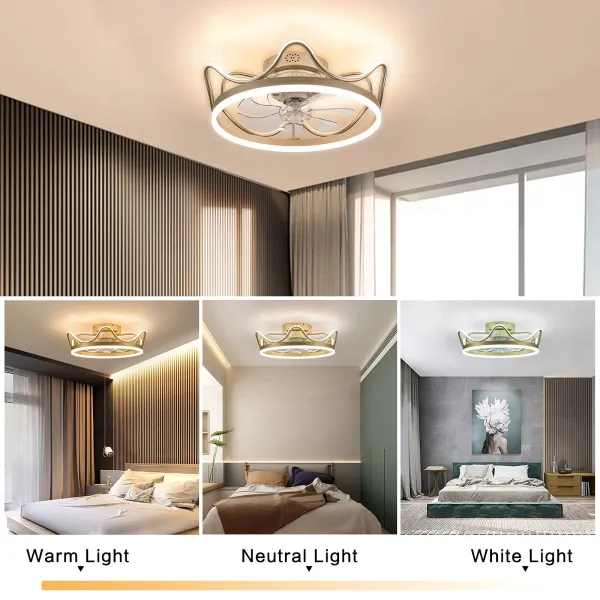 Enclosed Ceiling Fan with Lights Remote Control 23inch Flush Mount Low Profile Ceiling Fan Modern Invisible Blades Ceiling Fan Light Dimmable Enclosed Ceiling Fan with Lights Remote Control 23inch Flush Mount Low Profile Ceiling Fan Modern Invisible Blades Ceiling Fan Light Dimmable