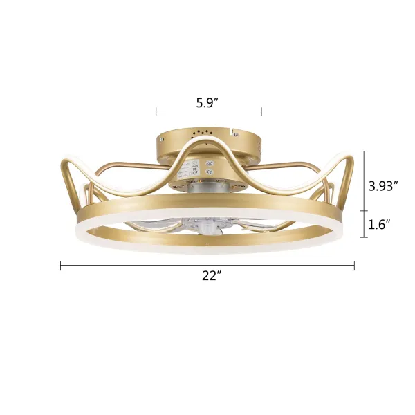 Enclosed Ceiling Fan with Lights Remote Control 23inch Flush Mount Low Profile Ceiling Fan Modern Invisible Blades Ceiling Fan Light Dimmable Enclosed Ceiling Fan with Lights Remote Control 23inch Flush Mount Low Profile Ceiling Fan Modern Invisible Blades Ceiling Fan Light Dimmable
