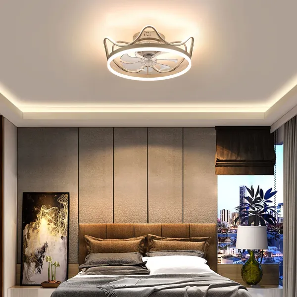Enclosed Ceiling Fan with Lights Remote Control 23inch Flush Mount Low Profile Ceiling Fan Modern Invisible Blades Ceiling Fan Light Dimmable Enclosed Ceiling Fan with Lights Remote Control 23inch Flush Mount Low Profile Ceiling Fan Modern Invisible Blades Ceiling Fan Light Dimmable