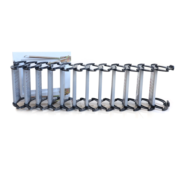 Folding Ladder Loft Stairs, Wall-mounted Attic Telescopic Metal Retractable Ladder Attic Stairs Pull Down For Attics Garages Roofs Basements